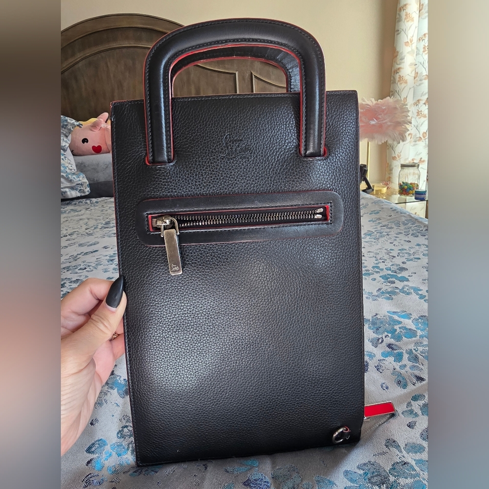 Authentic Christian Louboutin Black Studded Handbag